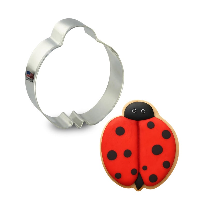 Foose Cookie Cutter 7 Piece Insect 3.5 in Dragonfly, 4.25 in Caterpillar, 3 in Ladybug, 4.5 in Butterfly, 3.5 in Grasshopper, 4.25 in Snail, 3.25 in Mushroom - USA Made - Image 5